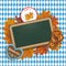 Oktoberfest Blackboard Foliage Pretzel Beer Emblem