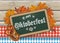 Oktoberfest Blackboard Pretzel Wood