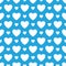 Oktoberfest blue background with white hearts.