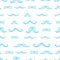 Oktoberfest Blue mustache Pattern.