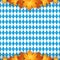 Oktoberfest design autumn. blue background. b