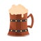 Oktoberfest festival, wooden mug beer foam drink celebration german traditional design