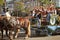 Oktoberfest festive parade in Munich, beer carriage