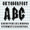 Oktoberfest font. Ancient Gothic alphabet. Vintage typography. O