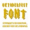 Oktoberfest font. Ancient Gothic alphabet. Vintage typography. O