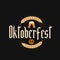 Oktoberfest fraktur font gothic lettering with ears of wheat. Traditional Bavarian beer festival. Easy to edit vector template for