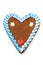 Oktoberfest gingerbread heart cake with copy space