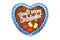 Oktoberfest Gingerbread heart with german words greetings from o