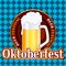 Oktoberfest isolated vector illustration, Glass of beer illustration, willkommen zum