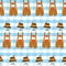 Oktoberfest Lederhosen seamless vector pattern