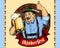 Oktoberfest Man Beer Glass Holiday Germany Thumb Ink Color