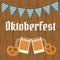 Oktoberfest poster with bunting