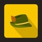 Oktoberfest tirol hat icon, flat style