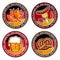 Oktoberfest vector set of drink coasters
