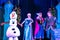 Olaf, Elsa ,Anna and Kristoff in A Frozen Holiday Wish at Magic Kingdom Park 13.