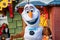 Olaf snowman in the Christmastime Parade