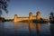 Olavinlinna castle, Savonlinna, Finland, in the evening light