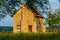 An Old Abandonded Texas Farmhouse with Various Wildflowers