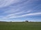 An Old Abandoned and Derelict Stone Farm Building or Finca lies amongst the wheat Fields of Andalucia.