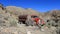 Old abandoned farm water tank truck mountain desert HD