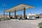 Old abandoned gas station in desert