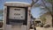 Old abandoned gas station. Rusty broken closed gas station in the desert.