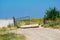 Old abandoned gate with an anchor. S