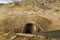 Old abandoned gold mine entrance in the Nevada desert