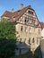 Old abandoned half-timbered house