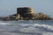 Old abandoned military bunker, near Atlanterra, Spain