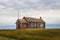 An old abandoned one room school house on the prairie of North Dakota