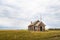 An old abandoned one room school house on the prairie of North Dakota