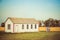 An old abandoned one room school house on the prairie of North Dakota