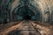 An old abandoned railway tunnel decayed for decades a lost place