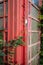 Old abandoned red telephone box, out of service