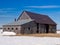 Old abandoned rusted barn