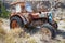 Old abandoned rusted tractor