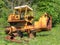 Old abandoned rusty bulldozer