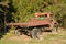 Old abandoned rusty truck, ideal place to take quick picnic