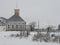 Old Abandoned School house in Winter near McCall, Idaho