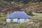 An old abandoned Sea Salmon Fishing Bothy situated behind the Dunes on the St Cyrus Coastline in front of the towering Cliffs.