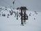 An old abandoned ski lift, winter time