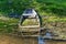 Old abandoned and submerged boat