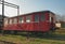 Old abandoned trains at depot in sunny day