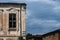 Old abandoned weathered house facade