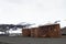 Old abandoned whaler`s station and hut, whaler`s bay, deception island, antarctica