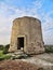 Old abandoned Windmill in Algarve,Albufeira,portugal