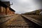 Old Abandoned Wood Train Station in the Middle of Nowhere of America