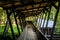 Old and abandoned wooden bobsleigh and luge track in Murjani, Latvia