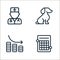 old age line icons. linear set. quality vector line set such as bingo, recession, dog